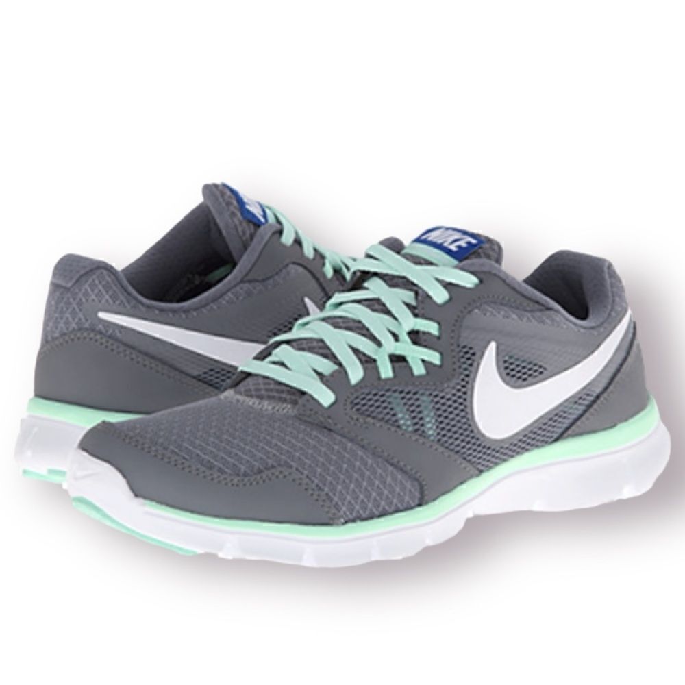 Nike Flex Running Shoes Sneakers Grey Mint Green Women’s 9.5